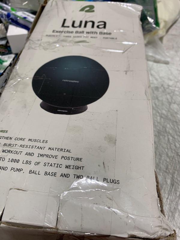 Photo 1 of Retrospec Luna Exercise Ball - 55, 65, or 75cm Yoga Ball for Workouts, Stability, Pregnancy - Swish Balance Ball w/Pump & Base for Office & Home Gym