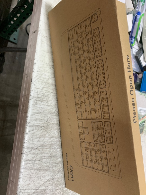 Photo 1 of EDJO Wireless Keyboard, 2.4G Ergonomic Full Size Wireless Computer Keyboard with Wrist Rest for Windows, Mac OS Desktop/Laptop/PC?Black?