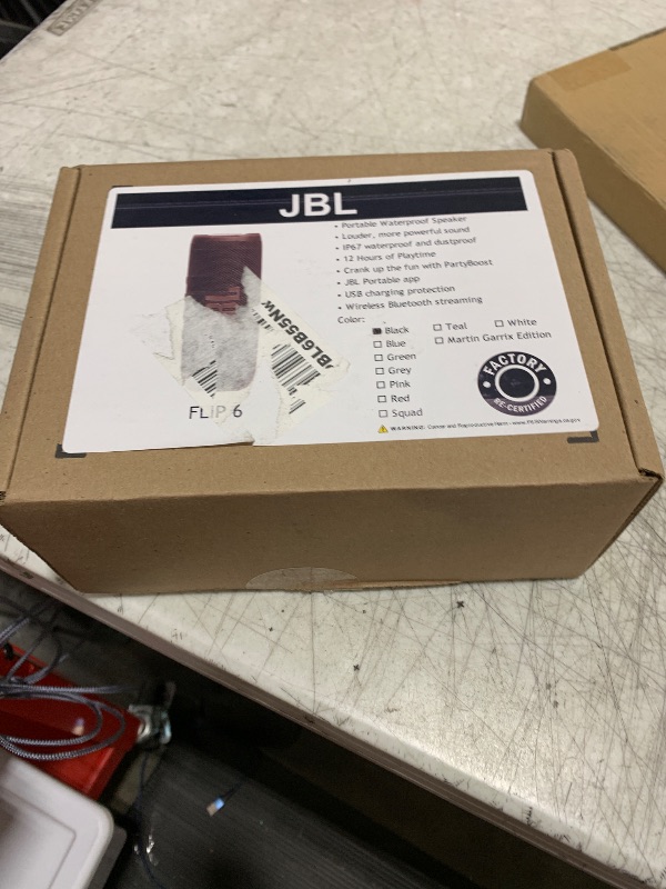 Photo 1 of JBL FLIP 6 Portable Wireless Bluetooth Speaker Waterproof - Black (Renewed)