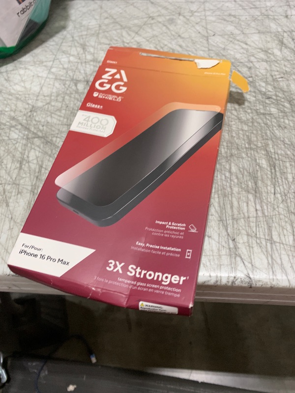 Photo 1 of ZAGG Glass+ Screen Protector for iPhone 16 Pro Max – 3X Stronger Tempered Glass with Reinforced Edges, Scratch & Smudge Resistant, InvisibleShield, Easy Installation