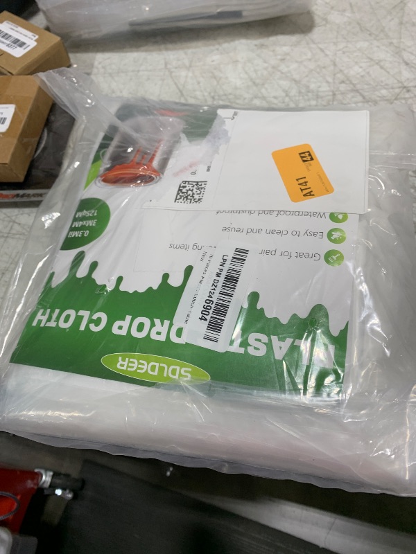 Photo 1 of 10 Pack Plastic Drop Cloth for Painting, 10 x 13 Ft Waterproof and Dustproof Clear Painters Plastic Sheeting, Paint Plastic Covering Disposable for Furniture and Floors