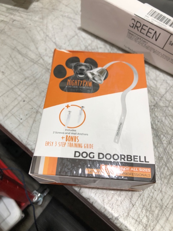 Photo 1 of Mighty Paw Metal Dog Doorbell - Durable Bell Big Dog - Optimized Sound - Includes Doggy Doorbell Training Tips - Durable Sleek Silver Bell - Puppy Supplies - Pet Potty Training