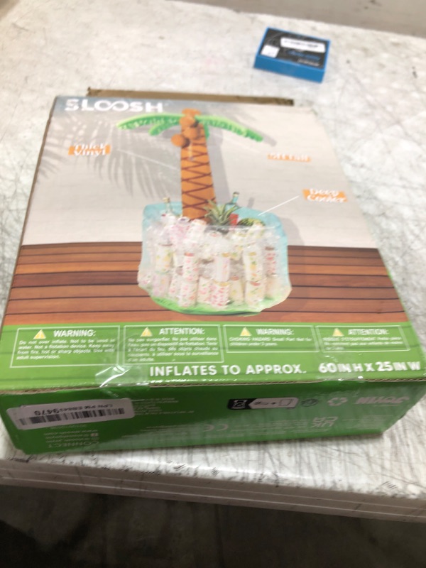 Photo 1 of JOYIN 60" Inflatable Palm Tree Cooler, Beach Theme Decor, Pool Party Decorations, Luau Hawaiian Birthday Party Supplies, Ocean Jungle Tropical Themed Summer Outdoor Drink Cooler