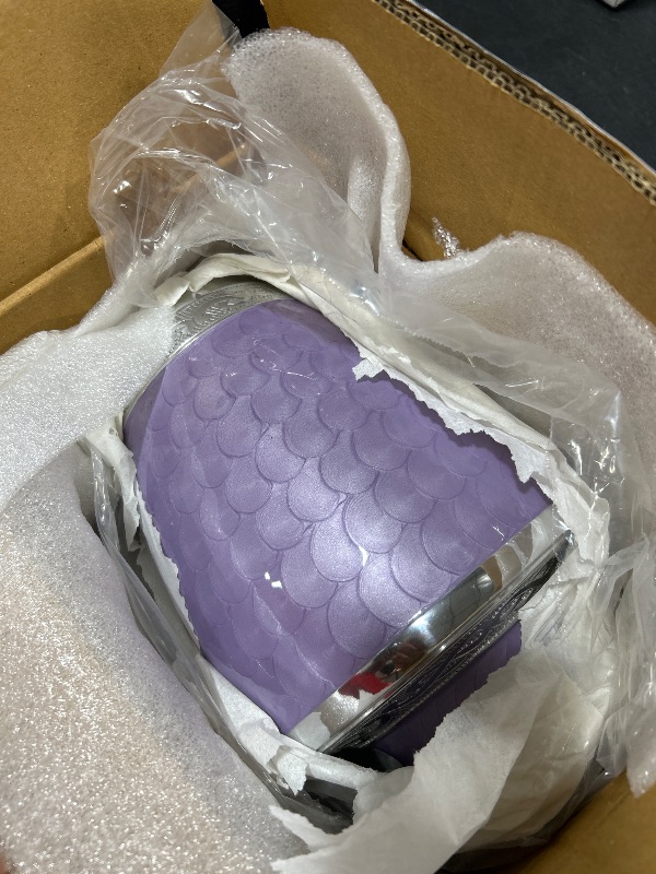 Photo 1 of Purple Cremation Urn for Human Ashes Adult | Heart Funeral Decorative Angel Wings Urns for Women and Men Earn for Mom Mother with Pendant Necklace