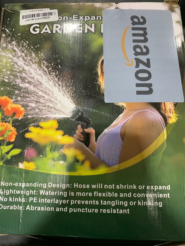 Photo 1 of Lipoliftco Garden Hose 100FT, Non-Expanding, Lightweight Hose, Leak-Proof Metal Interface, No-Knots, Easy to Carry, Wear-Resistant, Sturdy, Flexible, 3/4GHT, Water Hose for Yard, Garden, Outdoor
