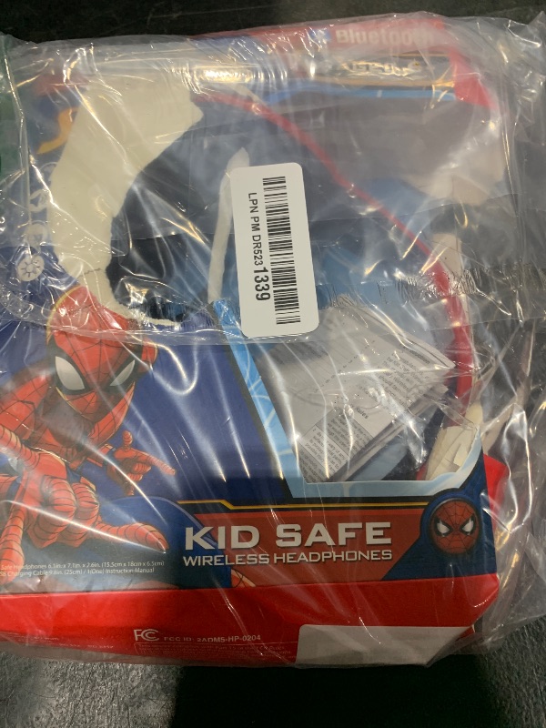 Photo 1 of Spider Man Bluetooth Kid Safe Headphones Over The Ear Padded Cushions Flying on a Web Design
