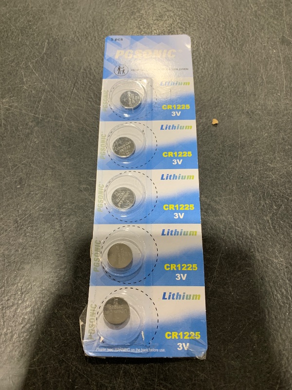 Photo 1 of PGSONIC CR1225 3V Lithium Battery (5pcs)