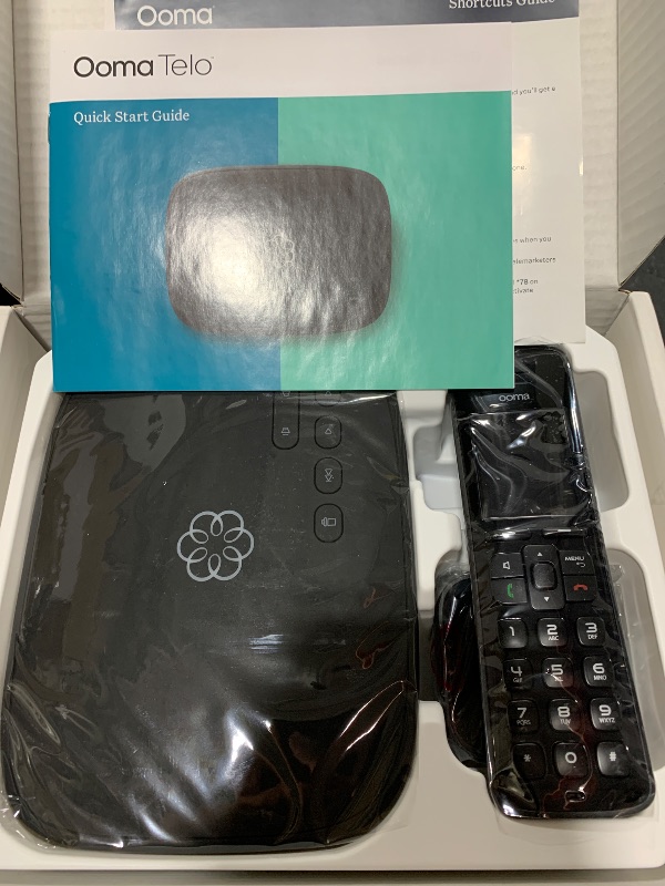 Photo 1 of Ooma Telo VoIP with 3 HD3 Handsets Complete Home Phone System for Unlimited Nationwide Calling, Mobile App Access, and Robocall Blocking Affordable Landline Replacement