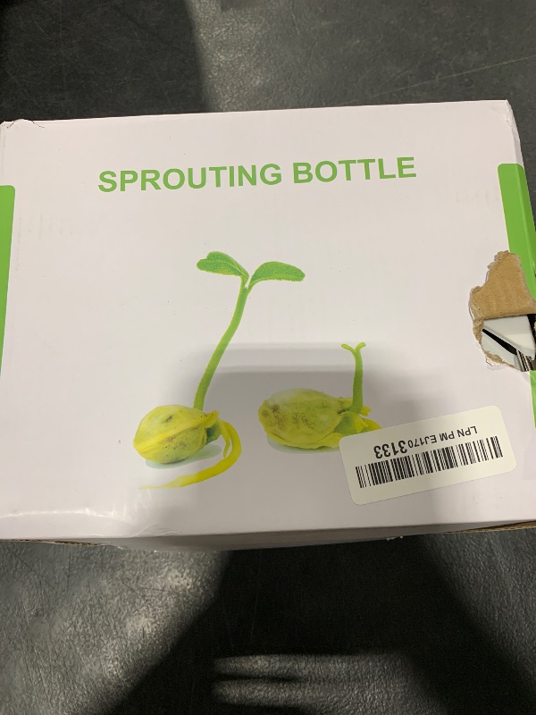 Photo 1 of Seed Sprouting Kit, 2 Large Wide Mouth Mason Jars with Sprout Lids, Blackout Sleeves, Drain Tray, Stainless Steel Stand, Sprouts Growing Kit for Bean, Broccoli, Alfalfa (White)