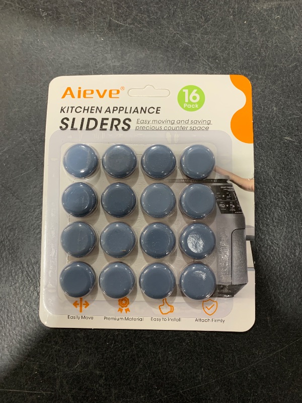 Photo 1 of Aieve Appliance Sliders, 16 Pcs Self Adhesive Appliance Slider for Easy Moving & Space Saving, Small Countertop Rollers Kitchen Hacks Mixer Accessories