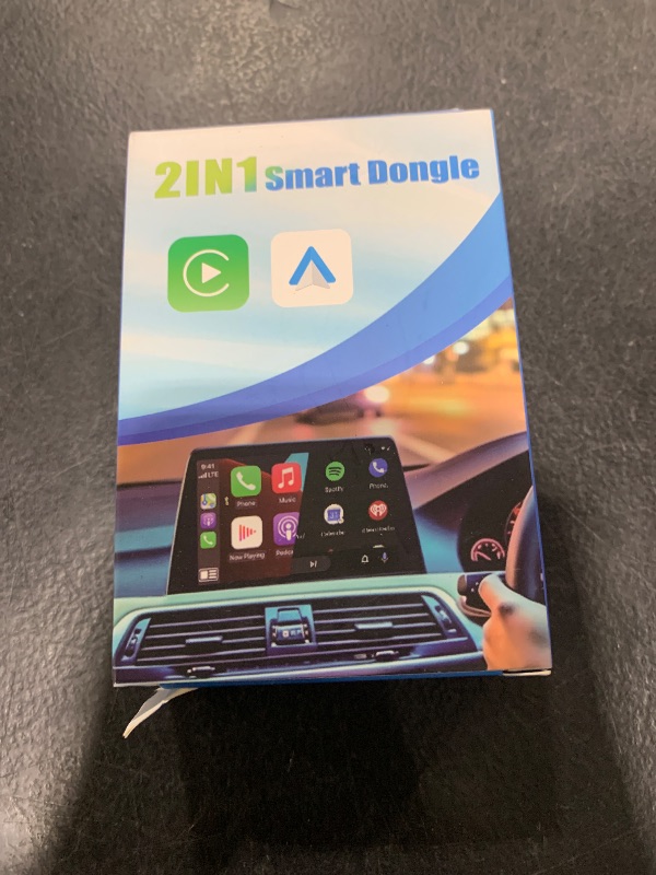 Photo 1 of 2 in 1 Wireless CarPlay Adapter for Apple iPhone & Android Auto Wireless Adapter Play and Plug Wired to Wireless Carplay/Android Auto Dongle for OEM Cars from 2016 Fast Connect No Latency(Black)