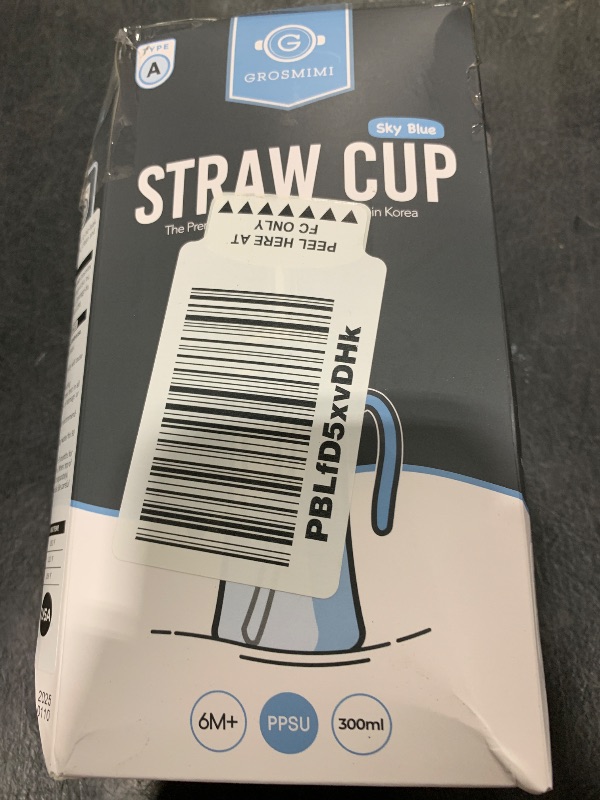 Photo 1 of GROSMIMI Spill Proof no Spill Magic Sippy Cup with Straw with Handle for Baby and Toddlers, Customizable, PPSU, BPA Free 10 oz (Sky blue)