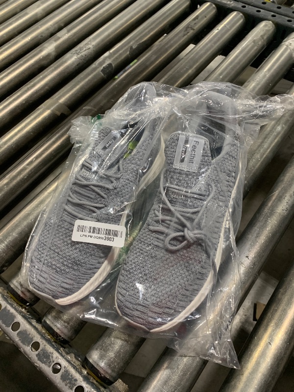 Photo 1 of Feethit Mens Slip On Walking Shoes Non Slip Tennis Running Shoes Lightweight Workout Sneakers Light Grey Size 10.5