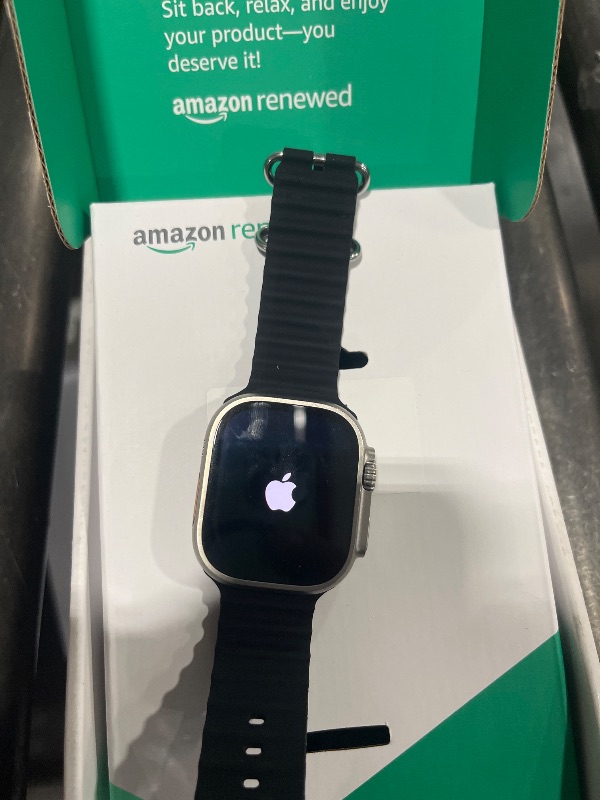 Photo 1 of Apple Watch Ultra [GPS + Cellular 49mm] Titanium Case with Midnight Ocean Band, One Size  ---- CARRIER LOCKED
