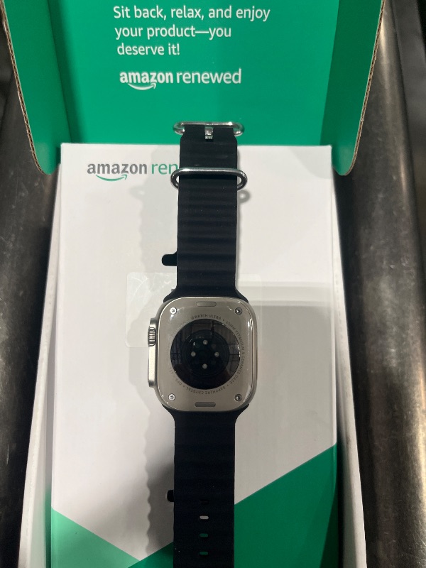Photo 1 of Apple Watch Ultra [GPS + Cellular 49mm] Titanium Case with Midnight Ocean Band, One Size  ---- CARRIER LOCKED