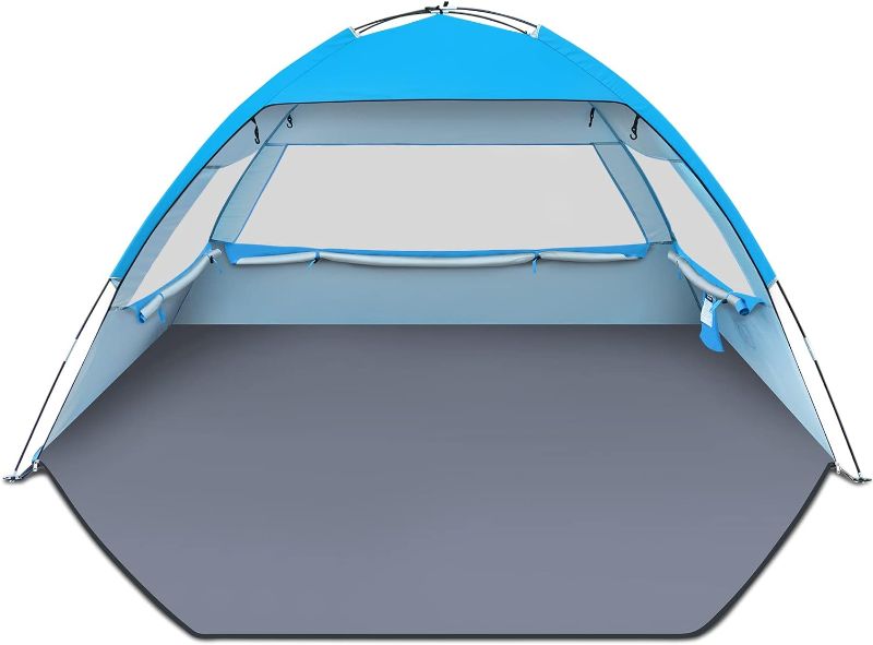 Photo 1 of Gorich Beach Tent Sun Shelter for 3/4-5/6-7/8-10 Person with UPF 50? UV Protection, Lightweight & Easy Setup Beach Shade Canopy, Portable Beach Shade Tent Beach Cabana
