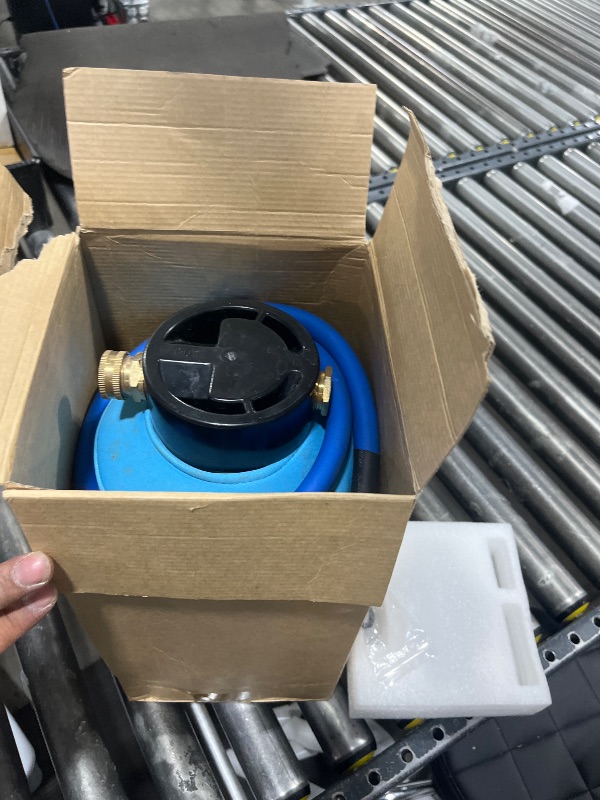 Photo 1 of H&G lifestyles Portable Water Softener for RV with Water Hose,5A Food-Grade 3/4" Brass Fittings 2600 Gallons Softens Hard Water Filtration System for Trailers Boats Mobile Car Washing
