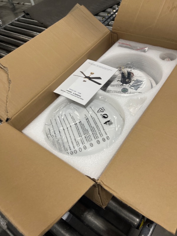 Photo 1 of White Modern Ceiling Fan with Lights and Remote Control/APP