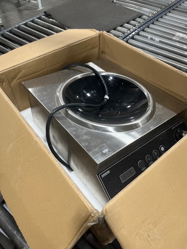Photo 1 of VBGK Commercial Induction Cooktop 5000W Professional Cooktop 220V Hot Plate with LCD Touch Knob control 4 Hours Timer,16 Power Levels,Auto-Shut-Off,Induction Stove Top with Plug