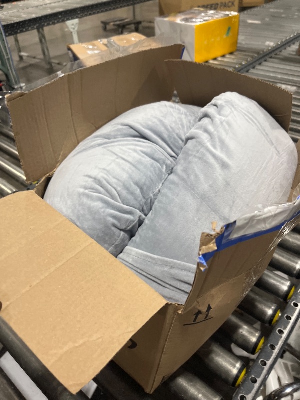 Photo 1 of Momcozy Pregnancy Pillow, Original F Shaped Maternity Pillow for Pregnant Women with Adjustable Wedge Pillow, Full Body Support Pregnancy Pillows for Side Sleeping with Velvet Cover, Grey
