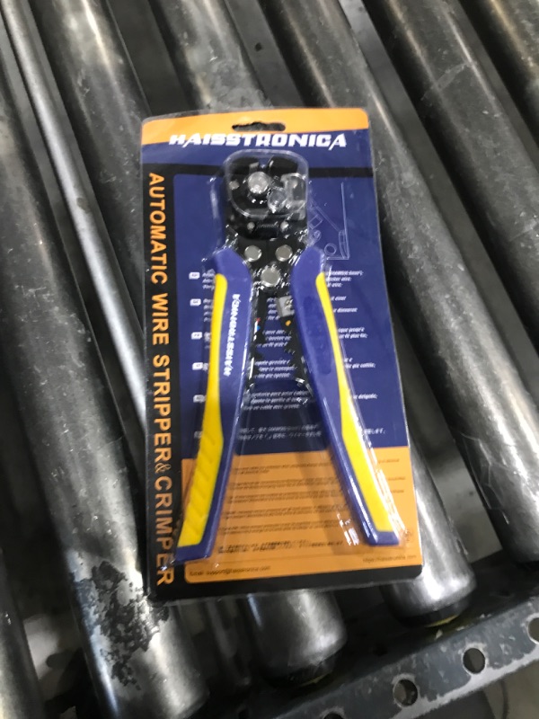 Photo 1 of haisstronica Self-Adjusting Wire Stripper, 3 in 1 Stripper/Cutter/Crimping Heavy Duty Automatic Electrical Wire Strippers for 10-24 AWG