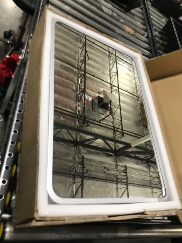 Photo 1 of 16x24 Inch Medicine Cabinet for Bathroom with Mirror Brushed Silver Metal Framed Recessed Bathroom Medicine Cabinet with Mirror Wall Mounted

