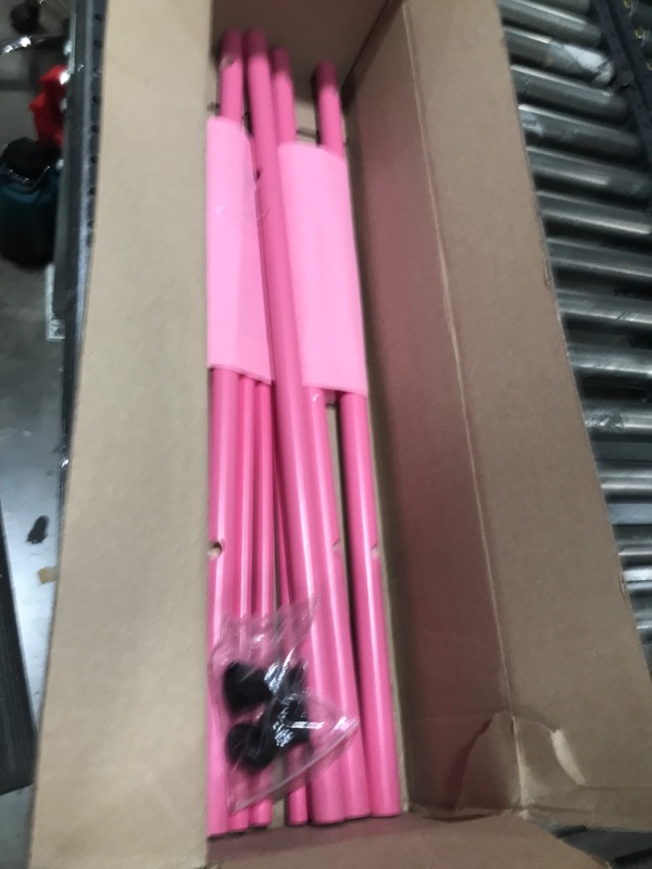 Photo 1 of PINK POLE HANGING RACK
WITH SHOE SHELVE