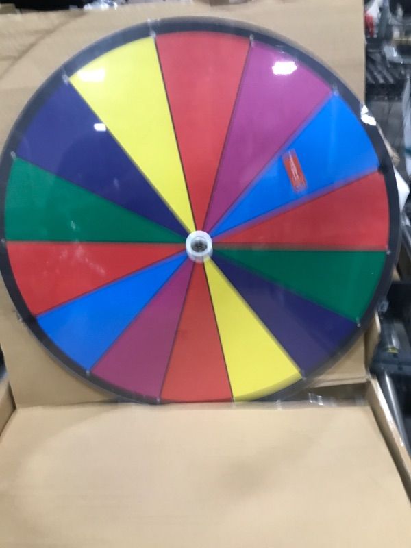 Photo 1 of XvmeiMym 24 inches Spinning Prize Wheel, 14 Slots Floor Spinner - Adjustable Height Stable Tripod Stand Roulette Wheel for Carnival, Trade Show, Win Fortune Spin Games