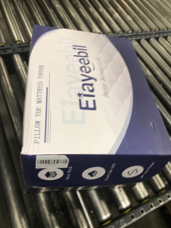 Photo 1 of Eiayeebil Extra Thick Queen Mattress Topper, Overfilled Pillow Top Mattress Topper Shredded Memory Foam Down Alternative Filling, 8-21" Deep Pocket Queen Size Mattress Pad Topper for Back Pain