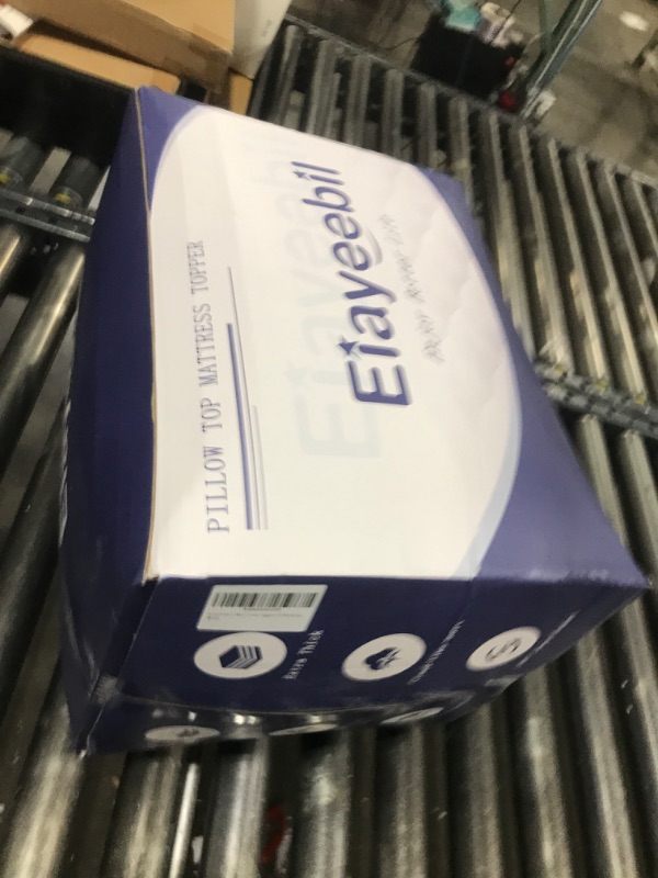 Photo 1 of Eiayeebil 3 Inch Thick King Mattress Topper, Overfilled Pillow Top Mattress Topper Shredded Memory Foam Down Alternative Filling 1800GSM, Deep Pocket King Size Mattress Pad Topper for Back Pain