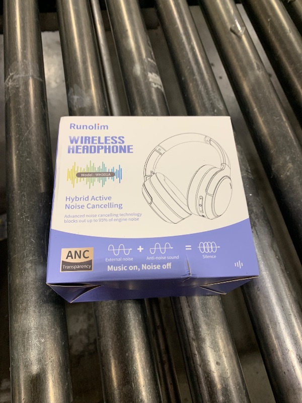 Photo 1 of Runolim  Active Noise Cancelling Headphones, Wireless Over Ear Bluetooth Headphones with Microphone, 70H Playtime, Foldable Headphone with HiFi Audio, Deep Bass for Home Travel Office