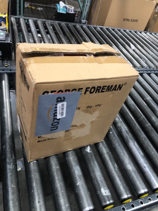 Photo 1 of George Foreman 4-Serving Removable Plate Electric Grill and Panini Press, George Tough Non-Stick Coating, Drip Tray Catches Grease, Black