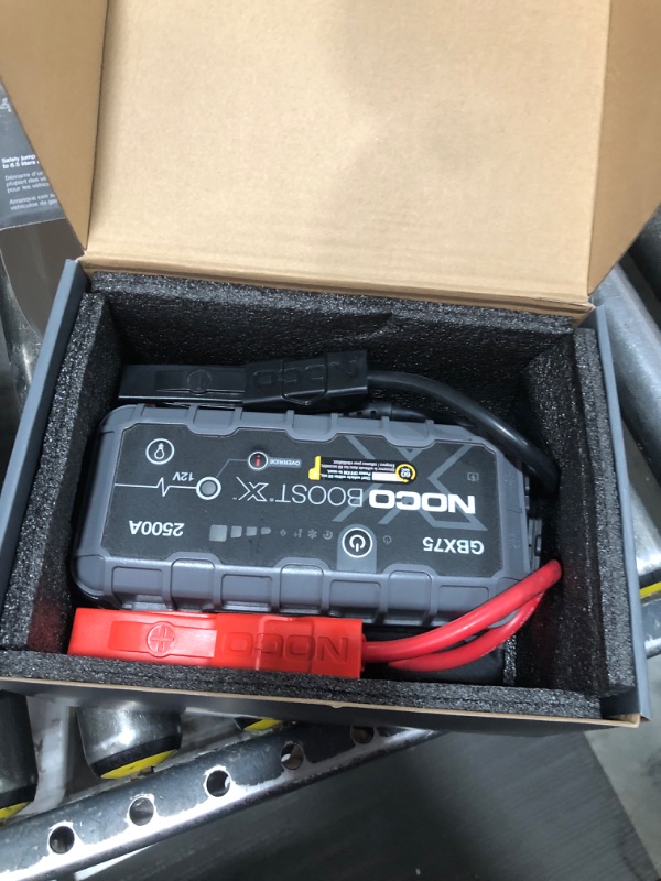 Photo 1 of NOCO Boost X GBX75: 2500A UltraSafe Jump Starter – 12V Lithium Battery Booster Pack, Portable Jump Box, Power Bank & Jumper Cables - for 6.5L Gas and 4.0L Diesel Engines
