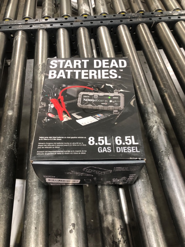 Photo 1 of NOCO Boost X GBX75: 2500A UltraSafe Jump Starter – 12V Lithium Battery Booster Pack, Portable Jump Box, Power Bank & Jumper Cables - for 6.5L Gas and 4.0L Diesel Engines