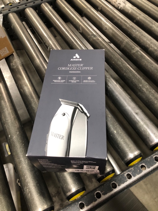 Photo 1 of Andis 12660 Professional Master Corded/Cordless Hair Trimmer, Adjustable Carbon Steel Blade Hair Clipper for Close Cutting, Silver