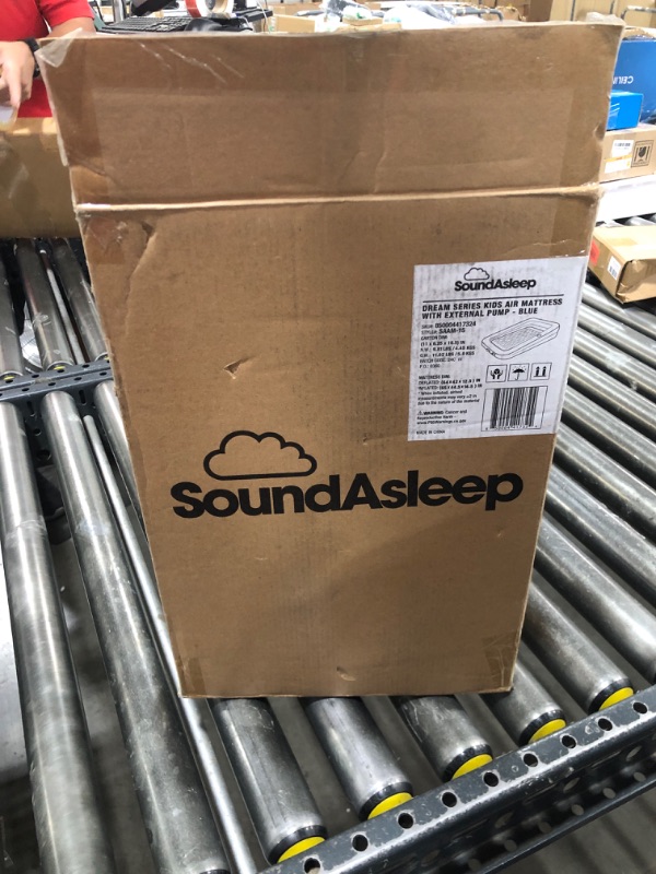 Photo 1 of SoundAsleep Dream Series Kids Air Mattress with High Speed External Pump - Extra Tall Safety Bumpers - Portable, Toddler Blow up Bed for Kids - Inflatable Toddler Air Mattress for Home and Camping