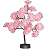 Photo 1 of COLORLIFE Birthday Mother's Day Valentine's Day for Mom Women Daughter Wife Girlfriend Sister Pink Flower Rose Tree lamp Cute Room Decor for Bedroom Livingroom
