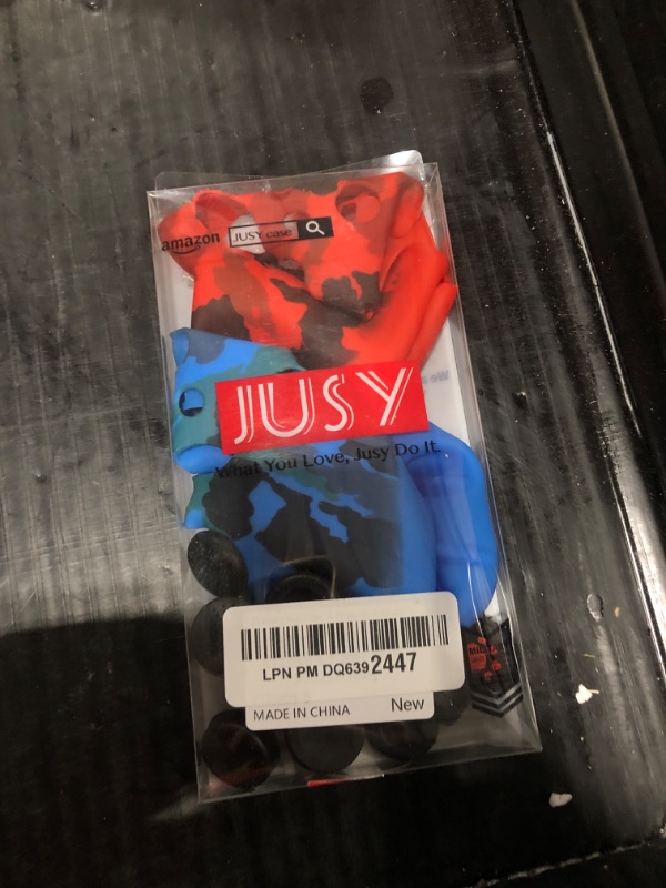 Photo 1 of [2 Pack] Jusy Compatible with Xbox Series X/S Controller Soft Silicone Cover Skin, Sweat-Proof Dust-Proof Anti-Slip Case Cover Protective Accessories Set, with 10 Thumb Grips (Red+Blue)