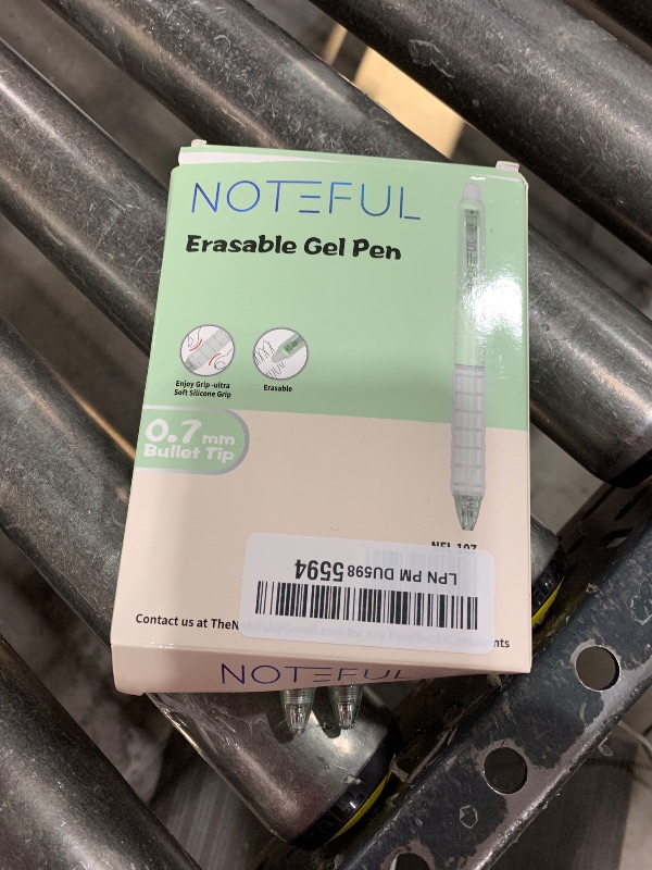 Photo 1 of NOTEFUL Retractable Erasable Gel Pens Clicker, Fine Point 0.7, Premium Comfort Grip for Smooth Writing Planner and School Supplies (Black, 1 Count (Pack of 8))