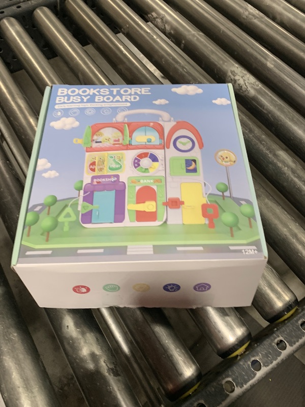 Photo 1 of Toddler Toys for 1-2 Year Old Boy, Musical Montessori Busy Board, Early Educational Toy for Toddlers 1-3, Motor Skills Developmental Toy for 12-18 Month Age, Birthday Gift for 1+ Year Old Boy Girl