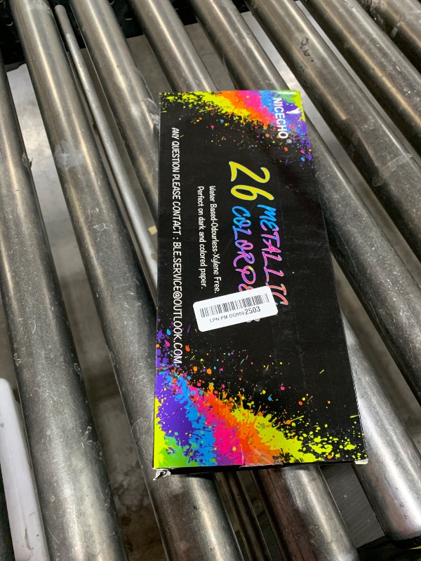 Photo 1 of Nicecho Metallic Markers Pens, 26 Colors Medium Tip Metallic Markers for Black paper, Card Making, Easter Egg, Rock Painting, Scrapbook Crafts, DIY Photo Album