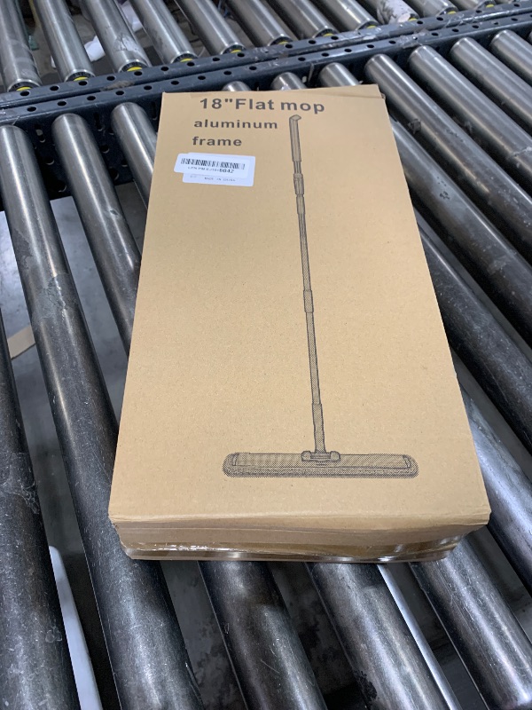 Photo 1 of 18 Professional Microfiber Mop Large Flat Mops for Floor Cleaning 4 Reusable Washable mop Pads Hardwood Cleaning System Wet and Dust Mop with 61in Long Stainless Steel Handle