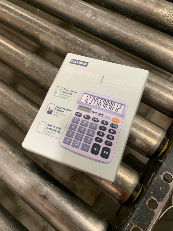 Photo 1 of CATIGA 12 Digits Desktop Calculator with Large LCD Display, Dual Solar Power and Battery, Standard Function for Office, Home, School, CD-2786