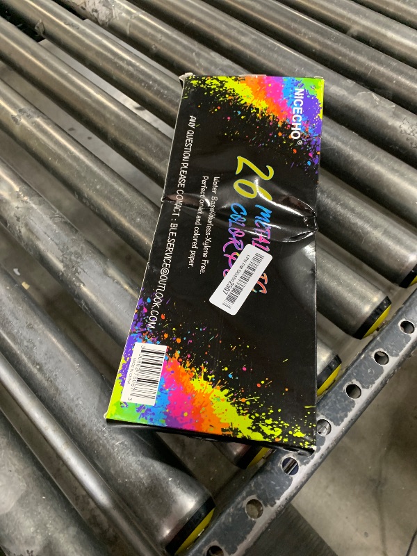 Photo 1 of Nicecho Metallic Markers Pens, 26 Colors Medium Tip Metallic Markers for Black paper, Card Making, Easter Egg, Rock Painting, Scrapbook Crafts, DIY Photo Album