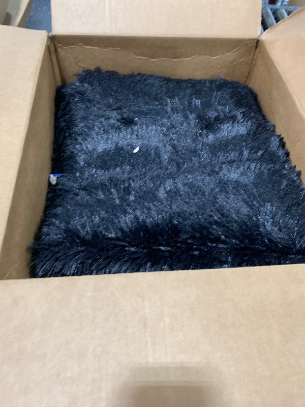 Photo 1 of Super Soft Area Rugs for Living Room 5x7 Black, Fluffy Furry Shaggy Fuzzy Area Rug, Upgrade Anti-Skid Rectangular, High Pile Soft Throw Rug for Bedroom and Kids Room, Home Decor Aesthetic