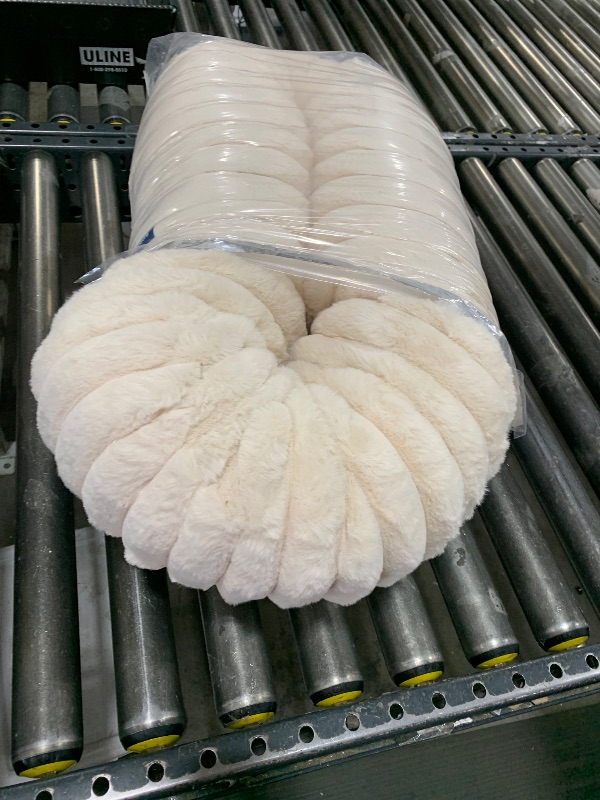 Photo 1 of Bedsure Donut Small Dog Bed - Dog Beds for Small Dogs with Corduroy Fleece & Anti Slip Bottom, Round Faux Fur Pet Beds with Washable Removable Cover, Cream, 23x23x8 inches