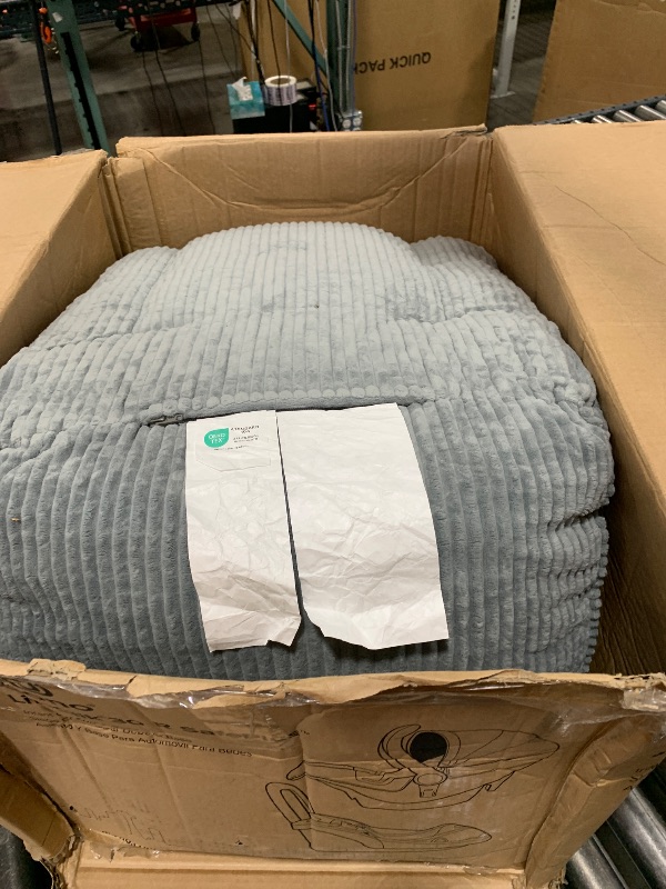 Photo 1 of MOMCAYWEX Kids Bean Bag Chair with a Plush Bear, Comfy Toddler Chair for Boys and Girls, Grey