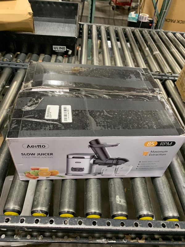 Photo 1 of Aeitto Cold Press Juicer Machines, 3.6 Inch Wide Chute, Large Capacity, High Juice Yield, 2 Masticating Juicer Modes, Easy to Clean Slow Juicer for Vegetable and Fruit, Silver