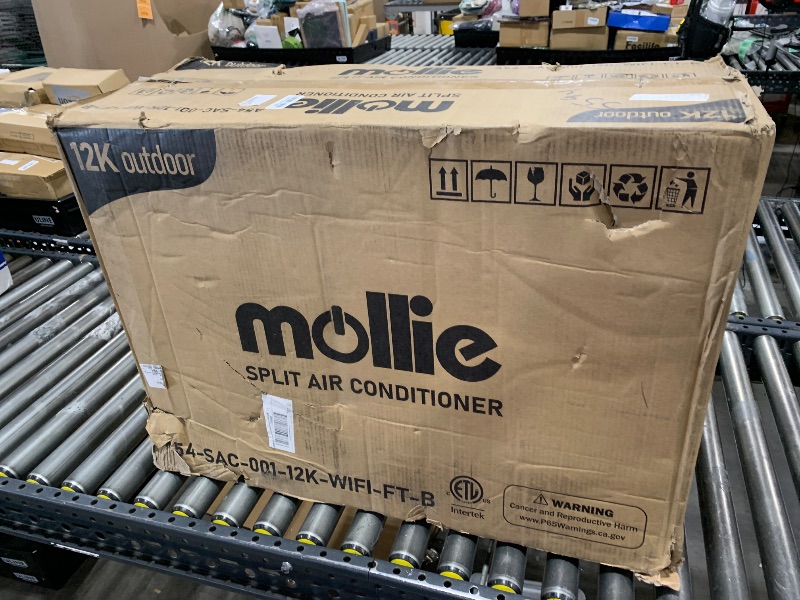 Photo 1 of mollie 12000 BTU Split Air Conditioner 22 SEER2 115V AC/Heating System, Wifi Enabled, Heat Pump & Washable Filter & Installation Kits - Cools Rooms up to 550 Sq. Ft