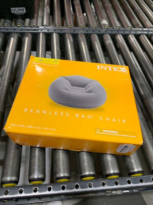 Photo 1 of Intex 68579EP Beanless Bag Inflatable Lounge Chair: Corduroy Textured Flocking – Durable Vinyl – Folds Compactly – 220lb Weight Capacity – 45" x 45" x 28"
